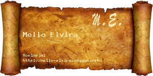 Mello Elvira névjegykártya